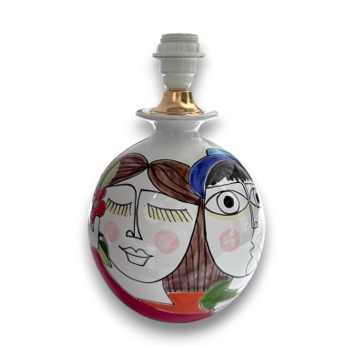 Handpainted lamp base Lovers Ceramiche De Simone sicilian pottery Handpainted lamp base Lovers Ceramiche De Simone sicilian pottery
